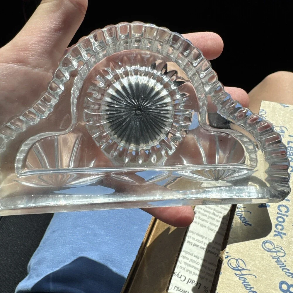 Princess House Lead Crystal Small Mantel Clock 851 with Box